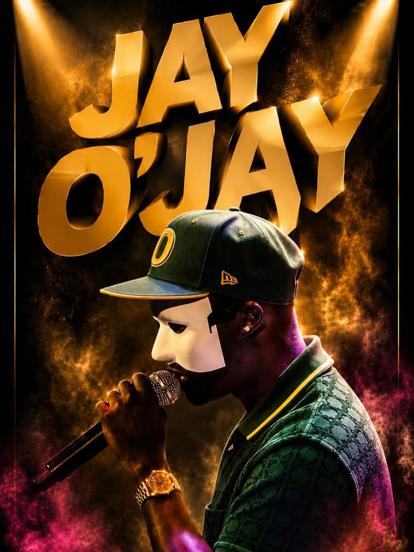 Jay O’jay performing with a microphone